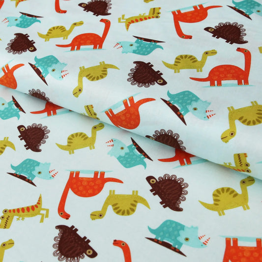 Baumwollstoff "Dinosaur bunte Dinos" von Riley Blake - Patchwork  Stoffe Kudellino