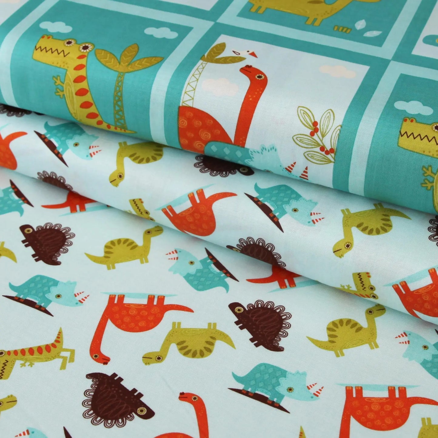 Baumwollstoff "Dinosaur bunte Dinos" von Riley Blake - Patchwork Stoffe Kudellino