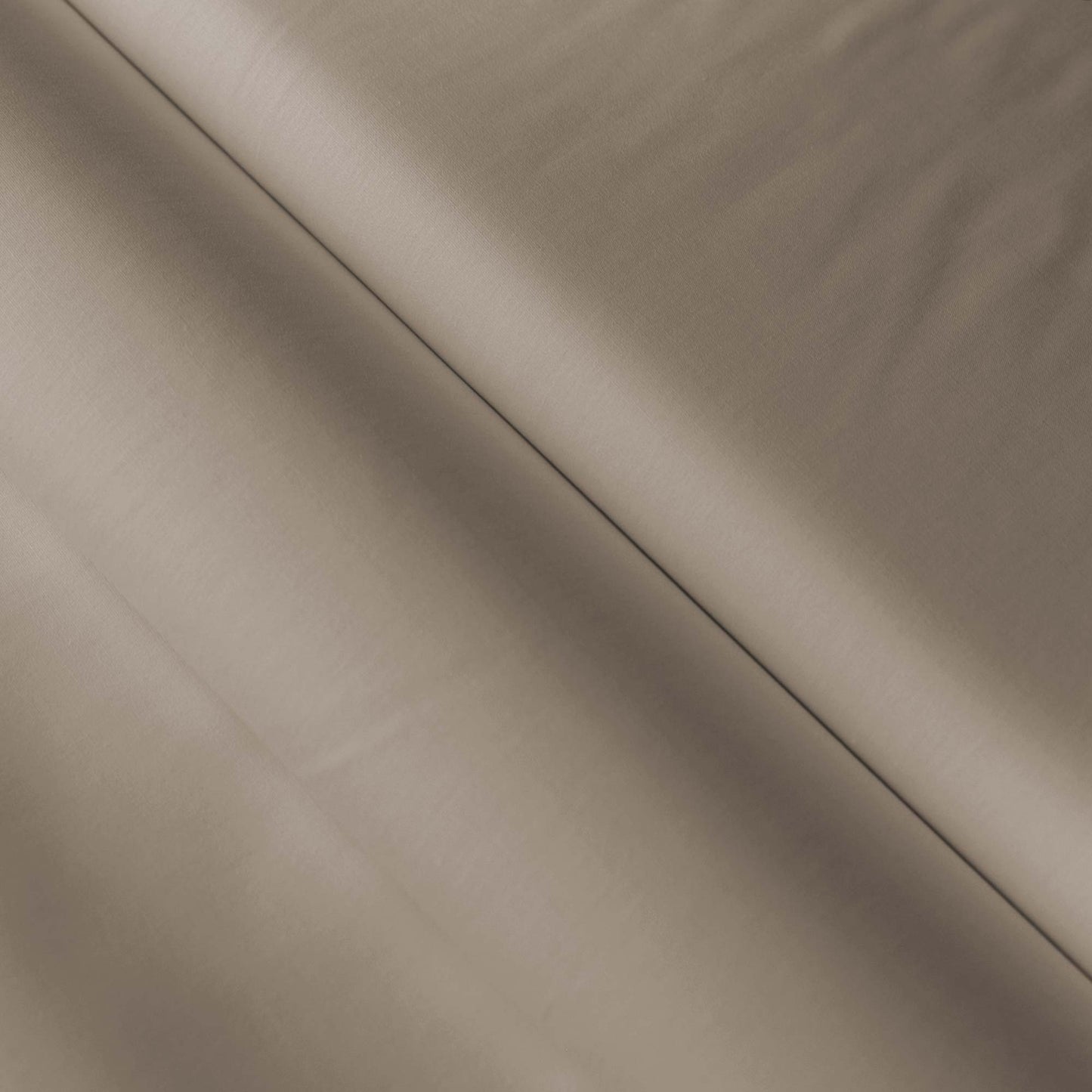 Taupefarbener Baumwollstoff Uni, 100% Baumwolle, glatt, 145 cm breit, Stoffe-Kudellino Sale.