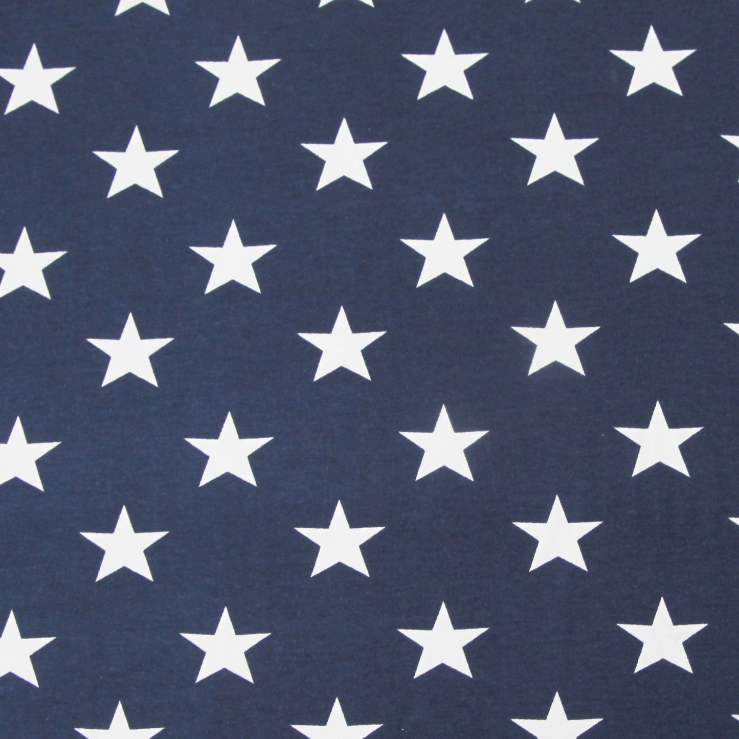 Baumwolljersey "maxi Sterne 3,5cm auf marineblau" - Jersey Stoff - Stoffe Kudellino - Bündchenstoffe, Jersey Stoffe und mehr...