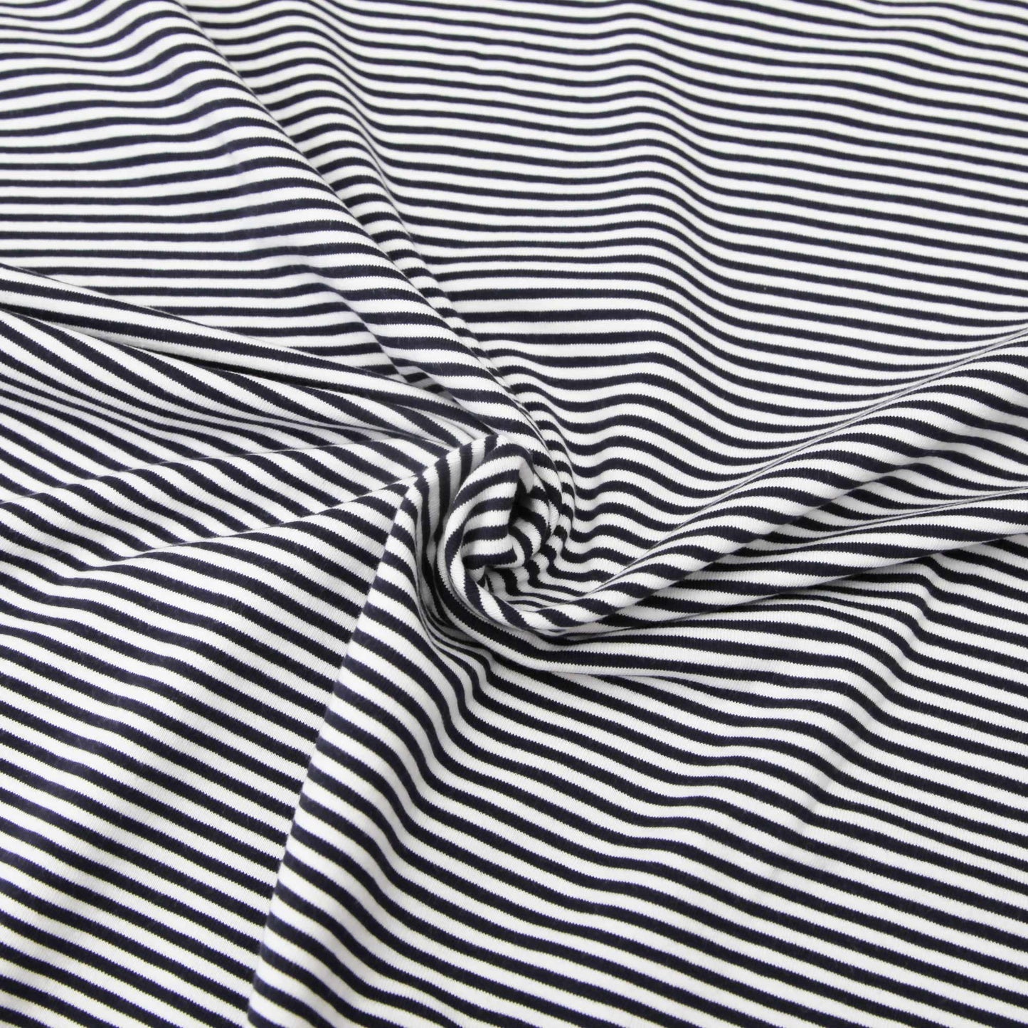 Gestreifter Baumwolljersey "marine weiß 3mm" - Streifenjersey - Stoffe Kudellino - Bündchenstoffe, Jersey Stoffe und mehr...
