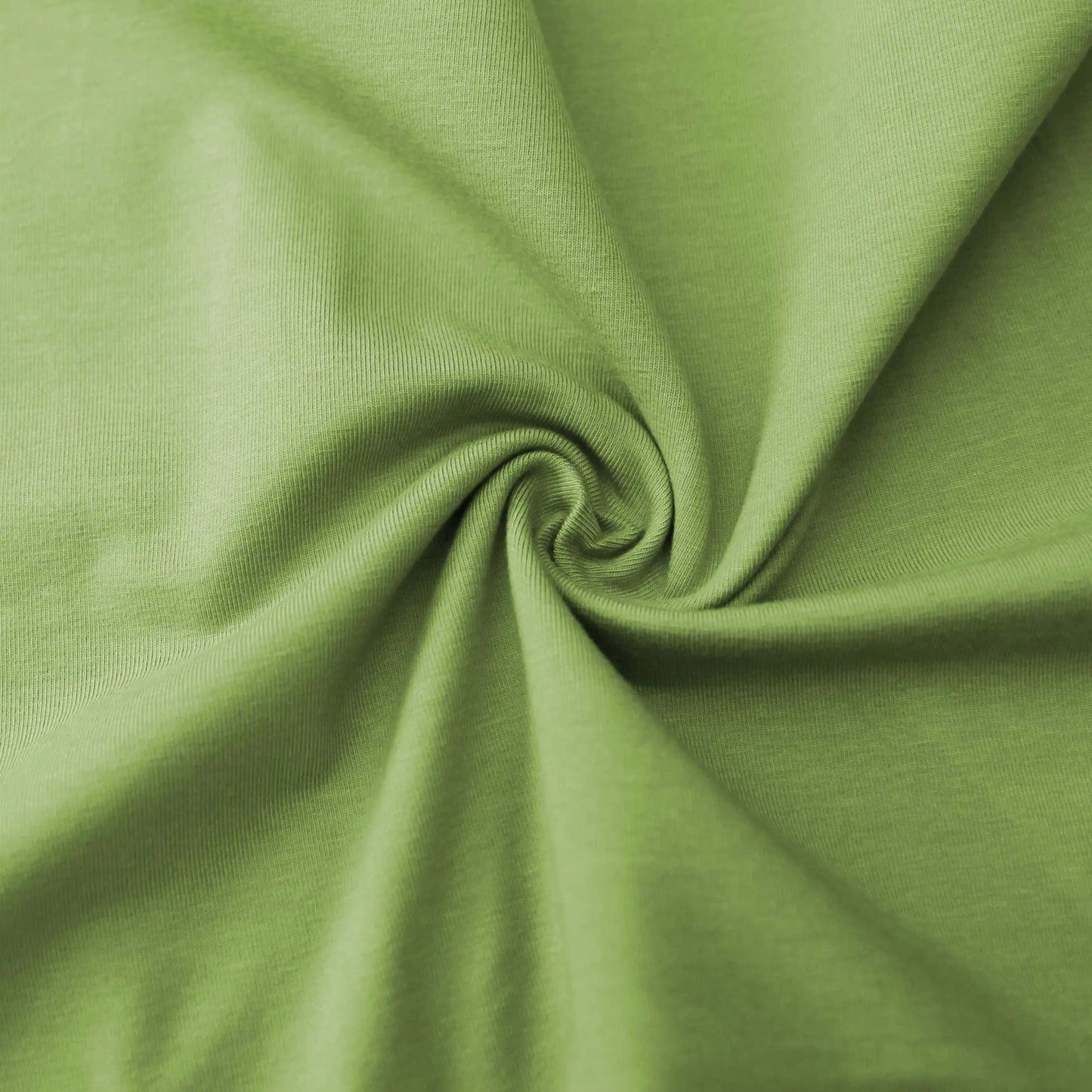 Jersey Stoff UNI Olivegrün Stoffe Kudellino