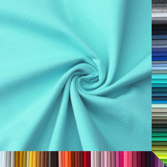 Jerseystoff UNI Aqua  Stoffe Kudellino