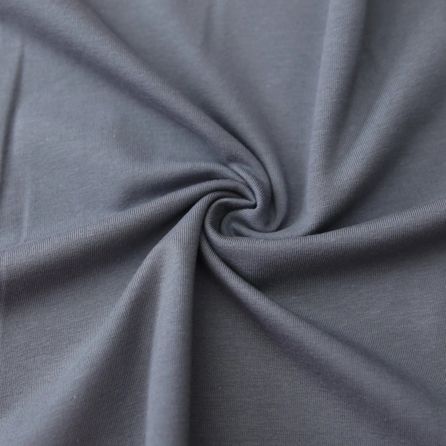 Jerseystoff UNI Blaugrau Dunkel - Stoffe Kudellino - Bündchenstoffe, Jersey Stoffe und mehr...