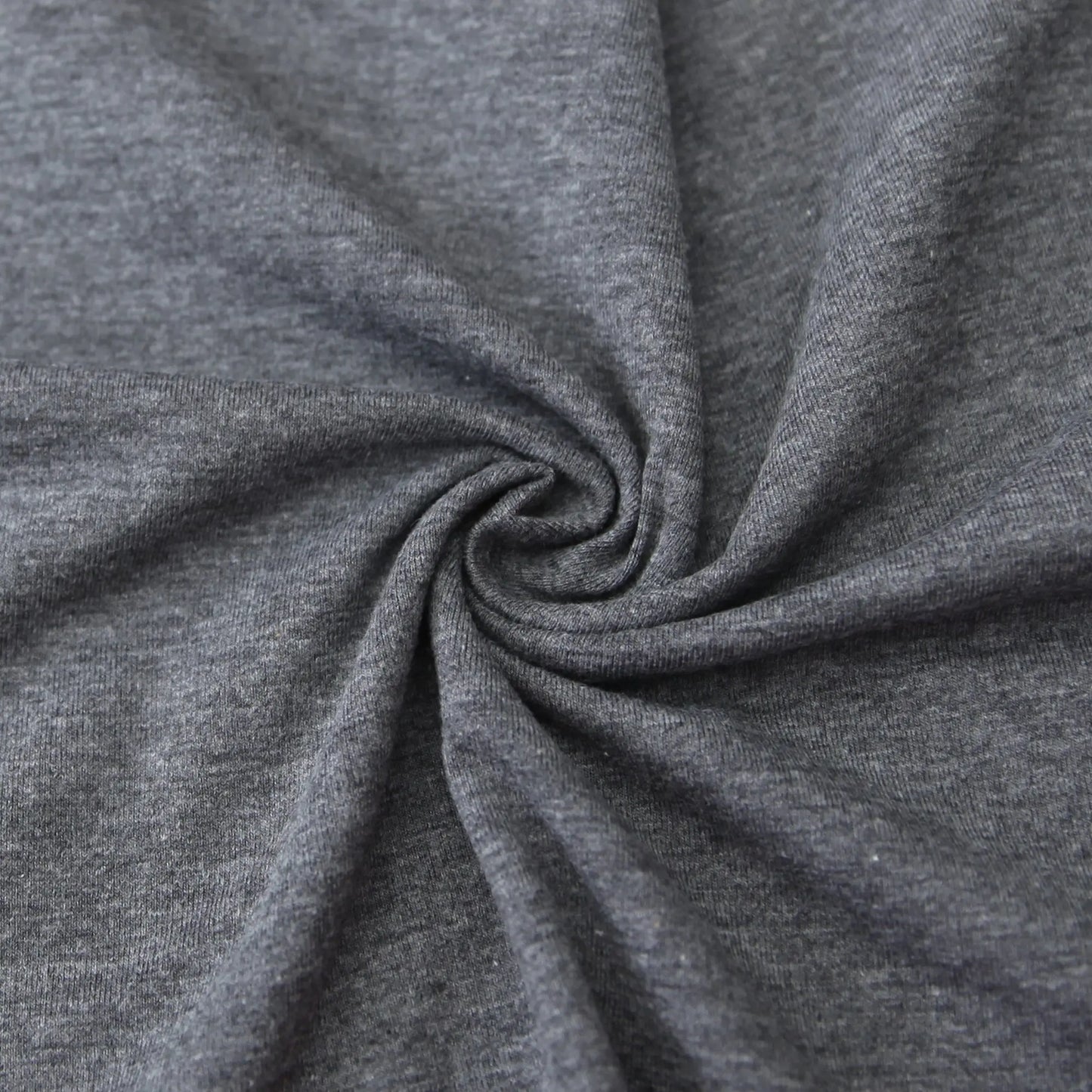 Jerseystoff UNI Dunkelgrau Melange - Stoffe Kudellino - Bündchenstoffe, Jersey Stoffe und mehr...