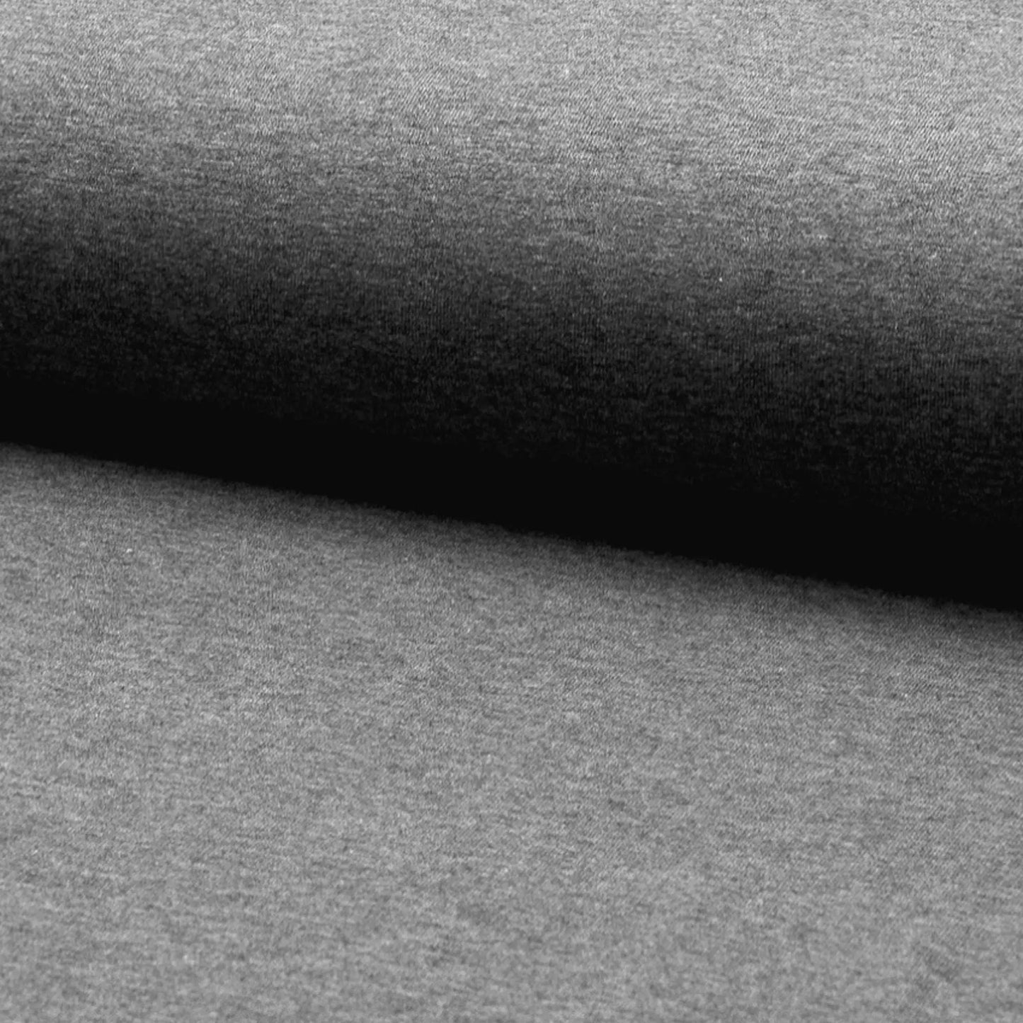 Jerseystoff UNI Grau Melange Stoffe Kudellino