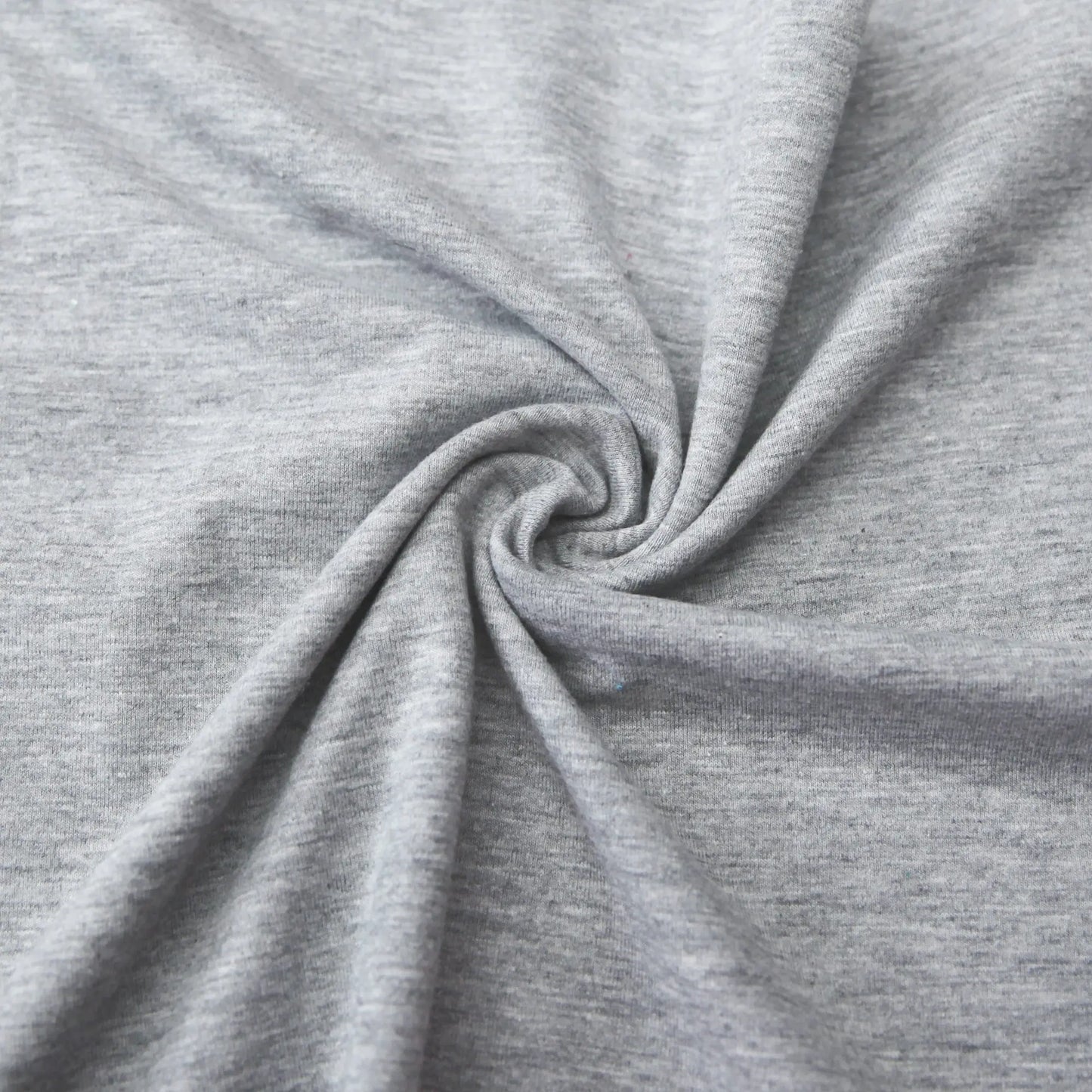 Jerseystoff UNI Hellgrau Melange Natur - Stoffe Kudellino - Bündchenstoffe, Jersey Stoffe und mehr...