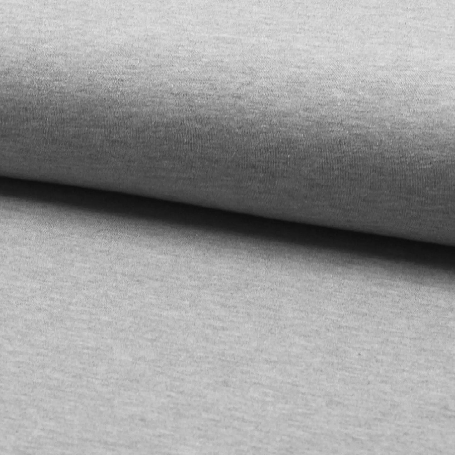 Jerseystoff UNI Hellgrau Melange Natur Stoffe Kudellino