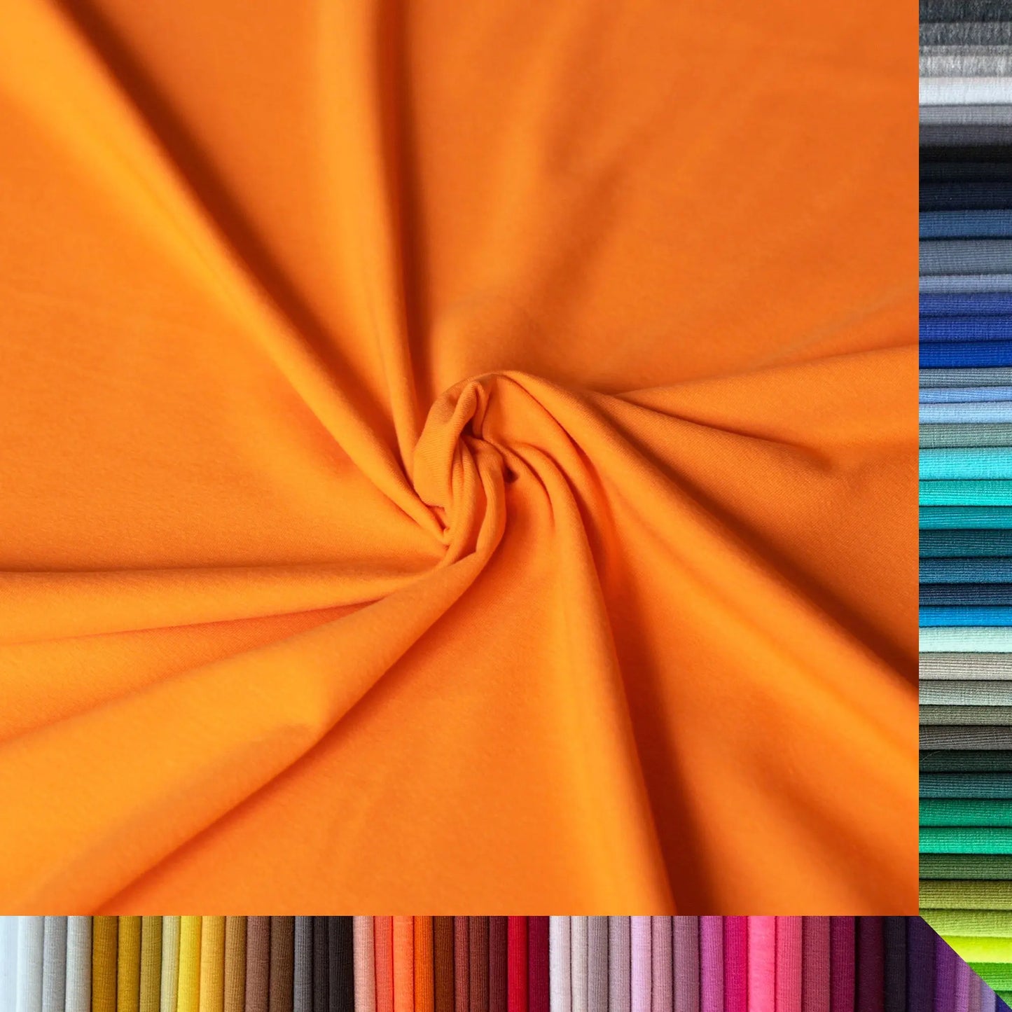 Jerseystoff UNI Orange Stoffe Kudellino