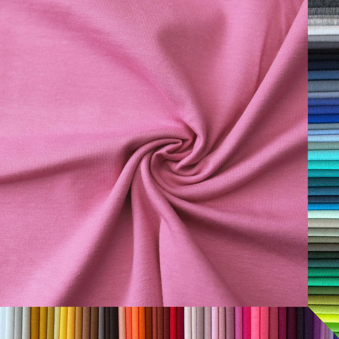 Jerseystoff UNI Pink Rouge Stoffe Kudellino