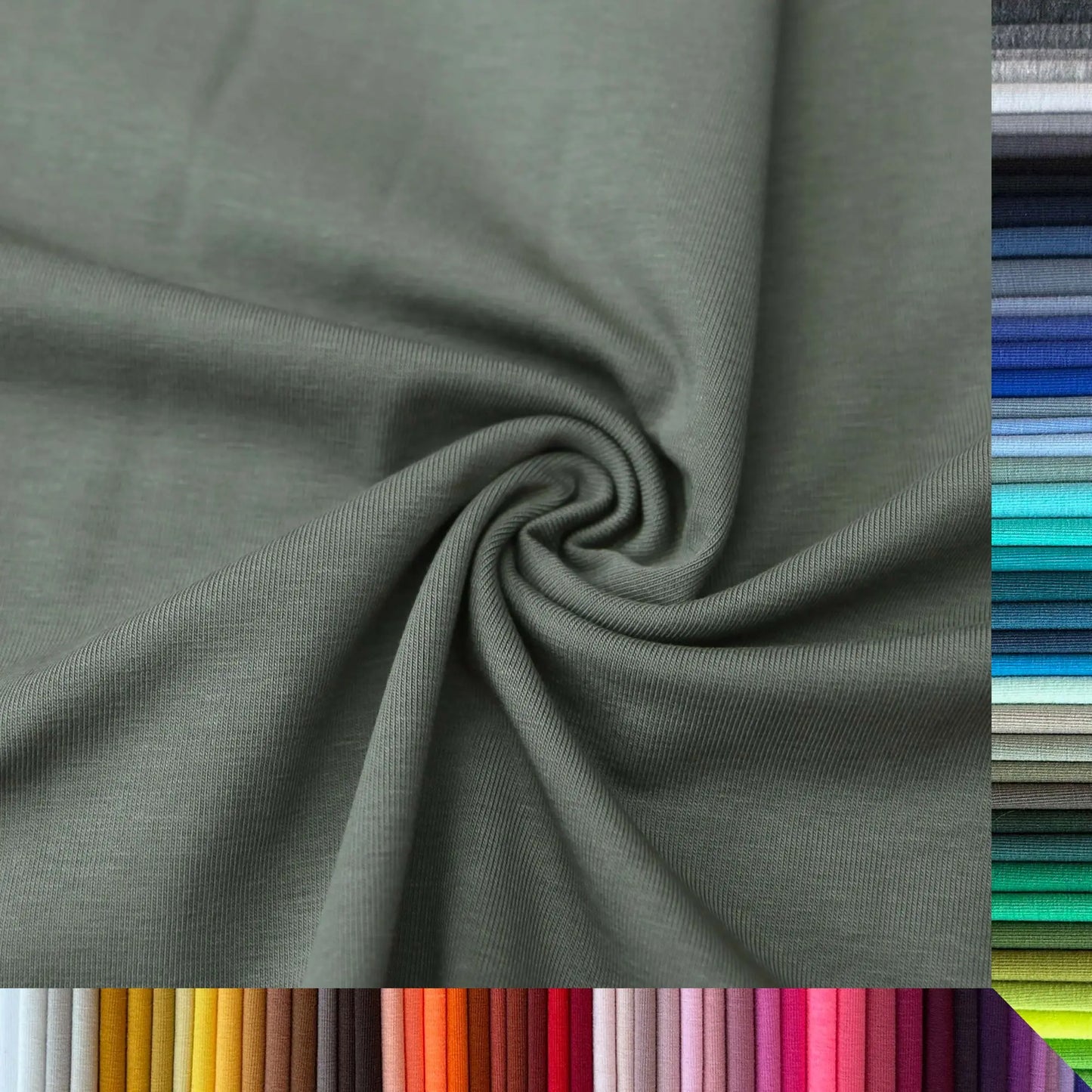 Jerseystoff UNI Schlamm Stoffe Kudellino