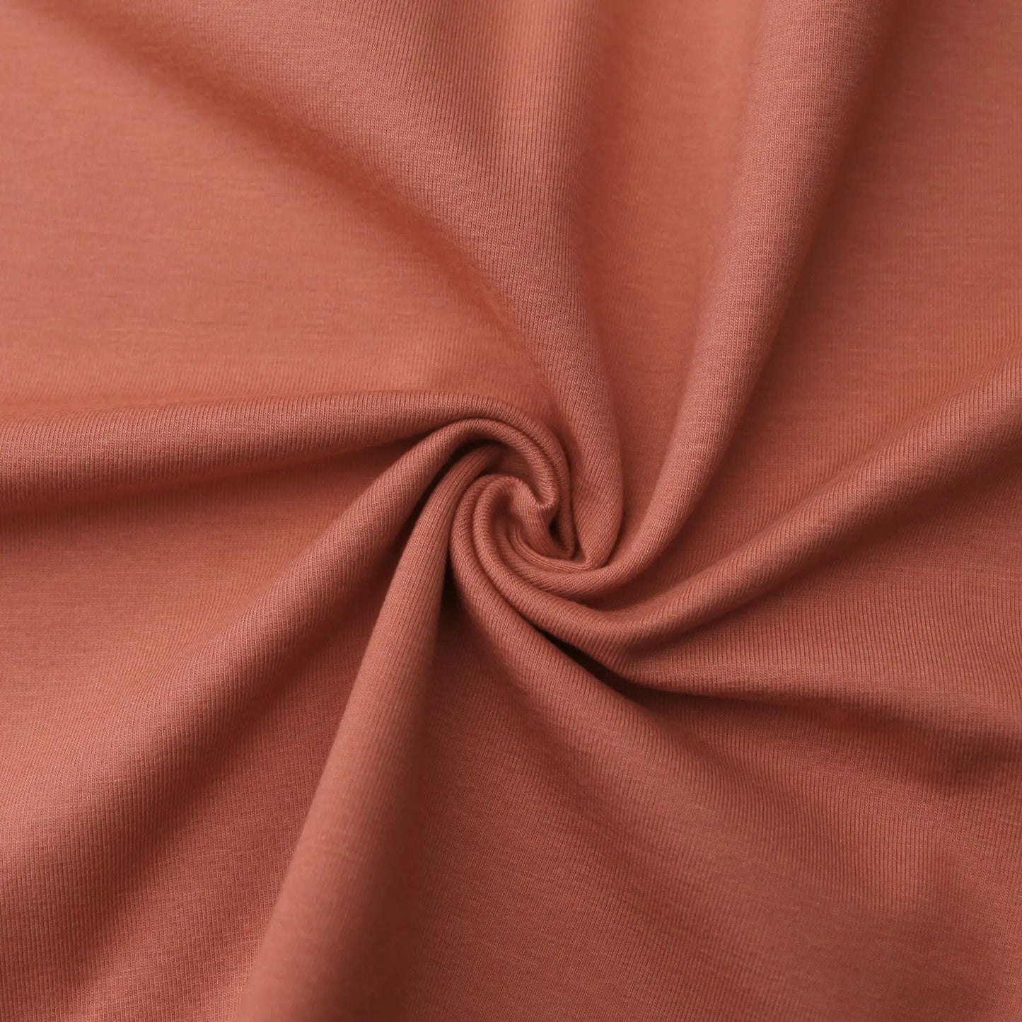 Jerseystoff UNI Terracotta - Stoffe Kudellino - Bündchenstoffe, Jersey Stoffe und mehr...