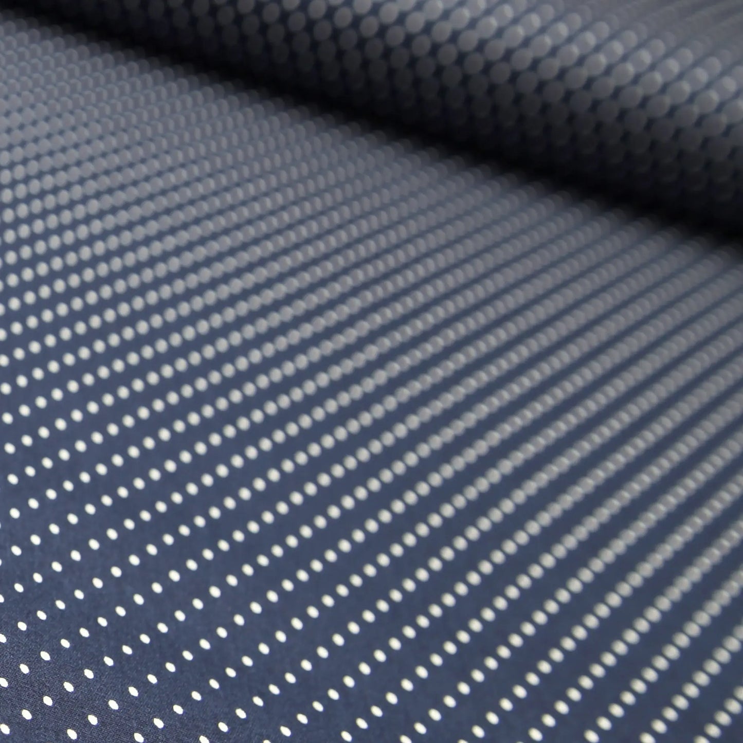 Baumwollstoff mit Tupfen / Popeline " 0,2 cm weiße Tupfen auf navy marineblau  Stoffe Kudellino