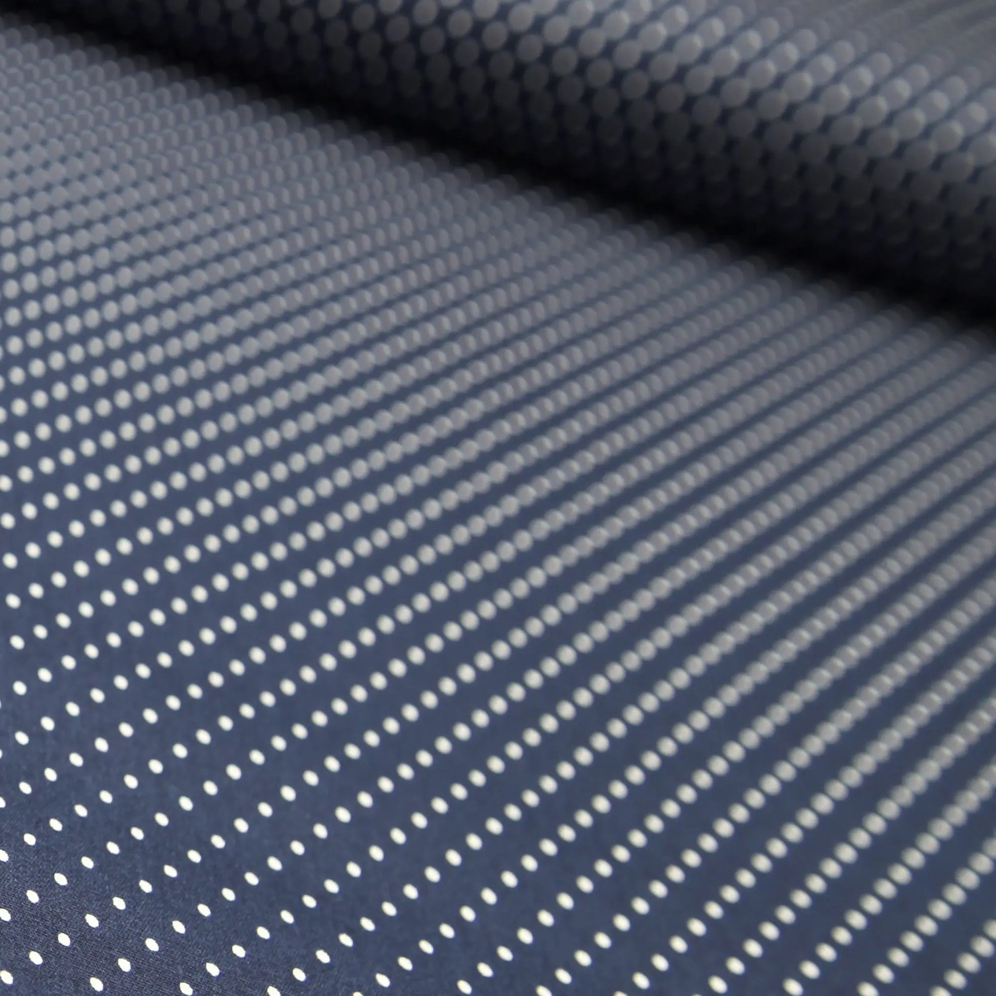 Baumwollstoff mit Tupfen / Popeline " 0,2 cm weiße Tupfen auf navy marineblau  Stoffe Kudellino