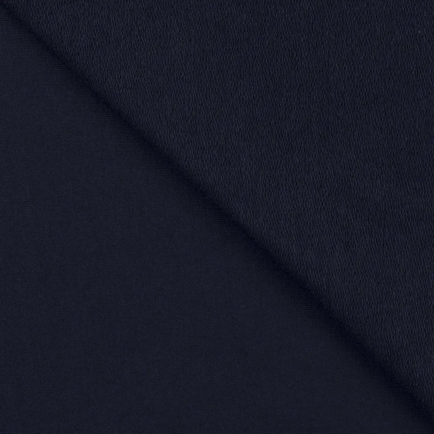French Terry Uni unangeraut - Sommersweat UNI navy schwarzblau Stoffe Kudellino