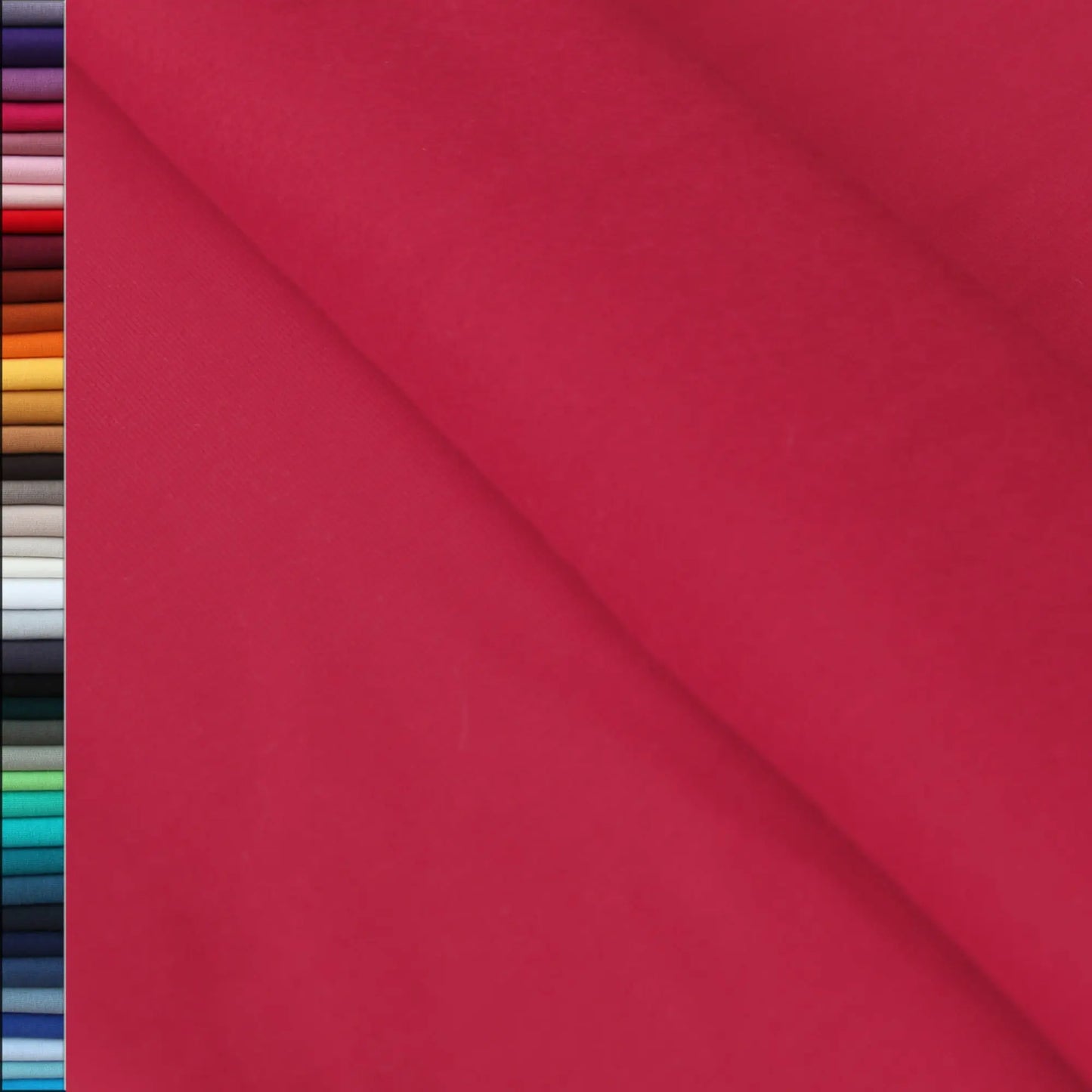 Sweatstoff Uni angeraut - Wintersweat UNI dunkelrot weinrot Stoffe Kudellino