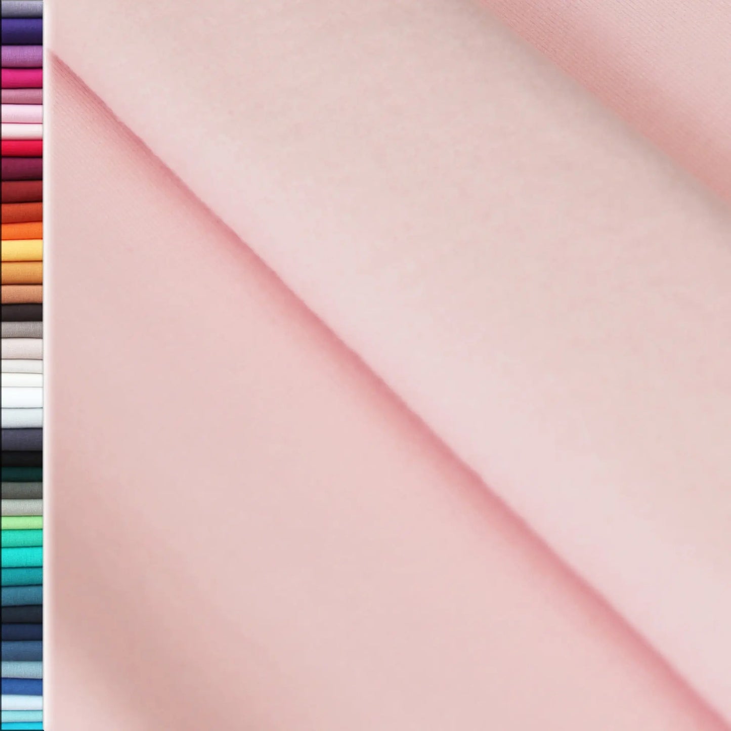 Sweatstoff Uni angeraut - Wintersweat UNI haut - rosa Puppenhaut Stoffe Kudellino