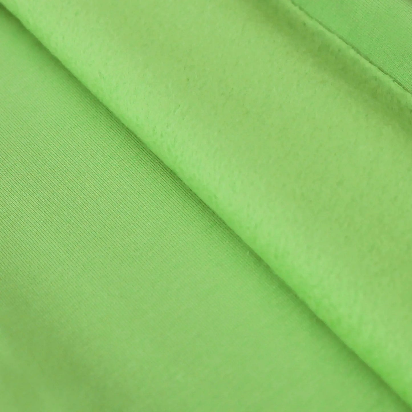 Sweatstoff Uni angeraut - Wintersweat UNI lime gelbgrün Stoffe Kudellino