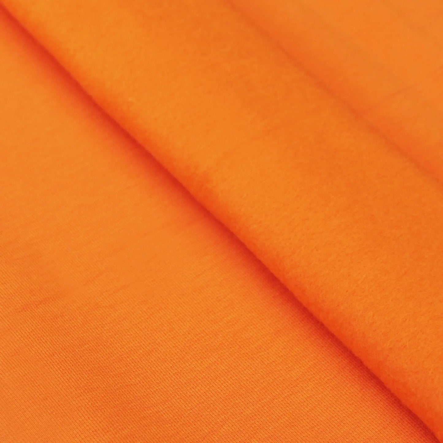 Sweatstoff Uni angeraut - Wintersweat UNI orange Stoffe Kudellino