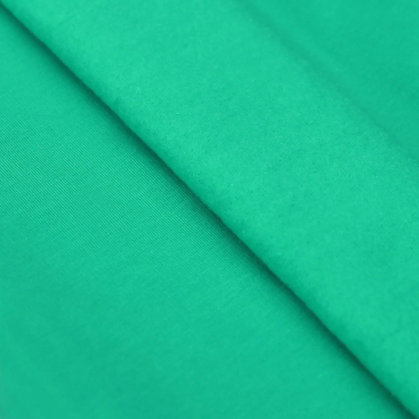Sweatstoff Uni angeraut - Wintersweat UNI signalgrün smaragdgrün Stoffe Kudellino