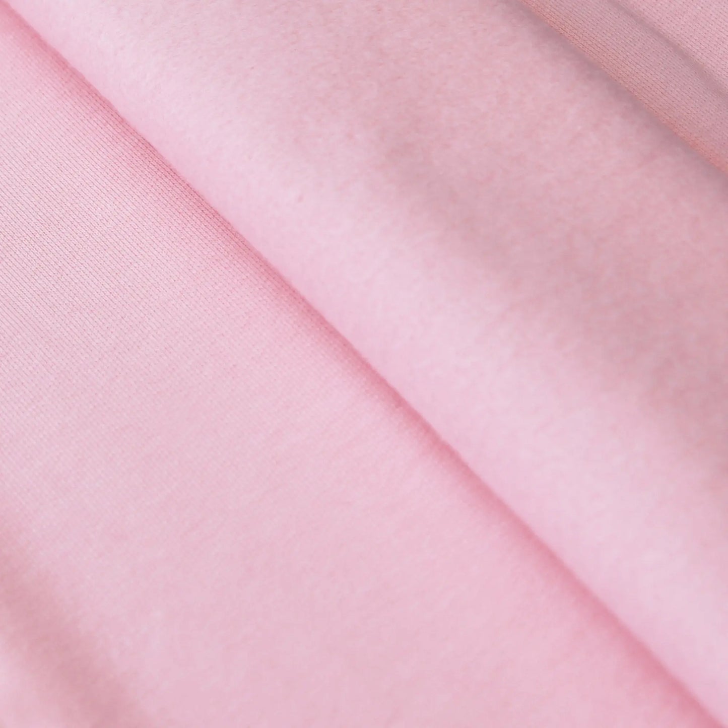Sweatstoff Uni angeraut - Wintersweat UNI zartrosa babyrosa Stoffe Kudellino