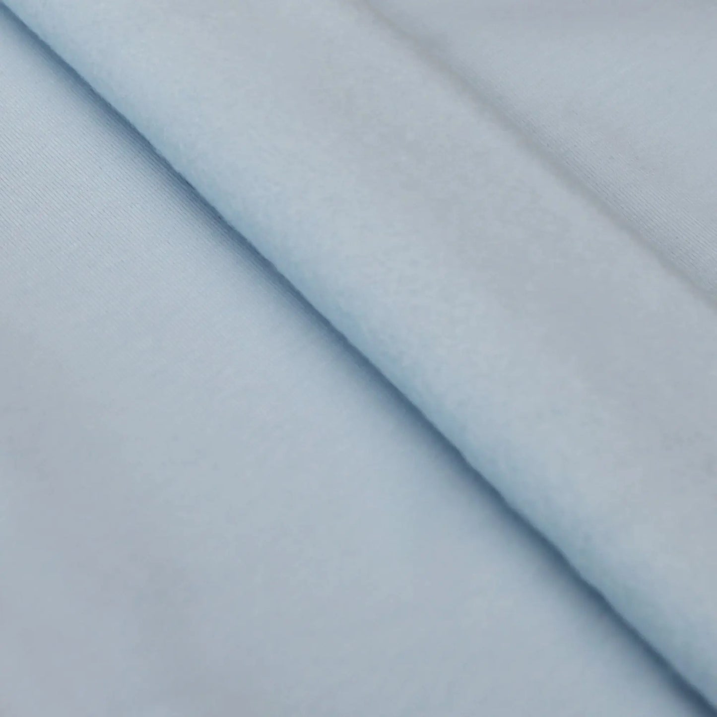 Sweatstoffe Uni angeraut - Wintersweat UNI babyblau zartblau Stoffe Kudellino