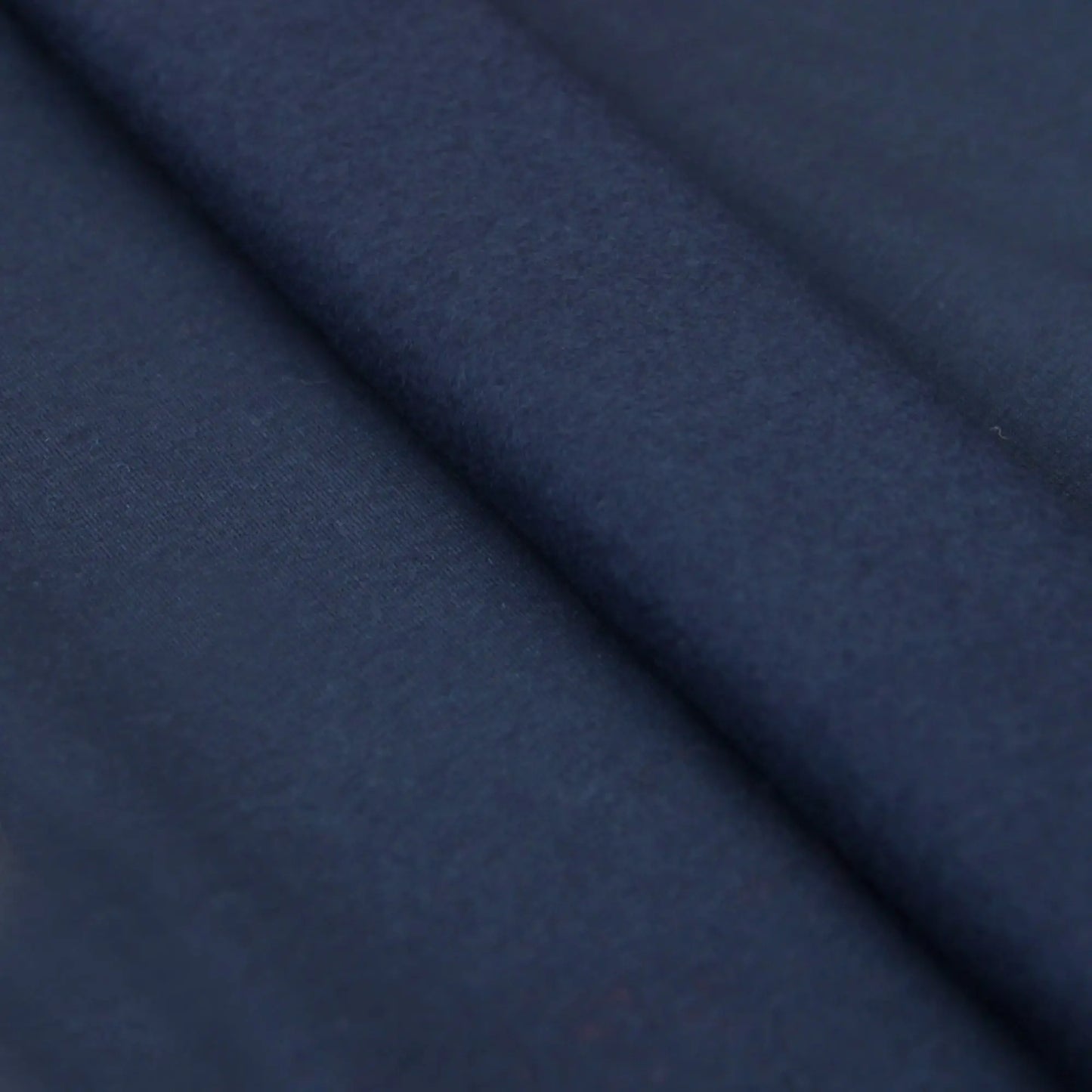 Sweatstoffe Uni angeraut - Wintersweat UNI marineblau  Stoffe Kudellino