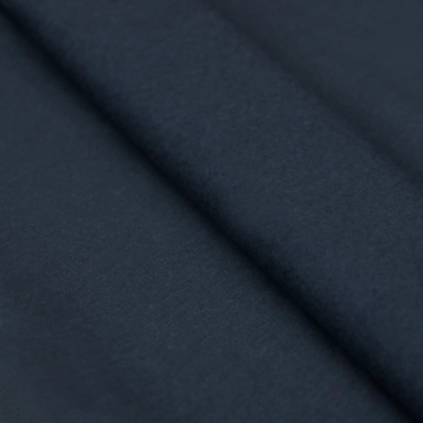 Sweatstoffe Uni angeraut - Wintersweat UNI navy schwarzblau  Stoffe Kudellino