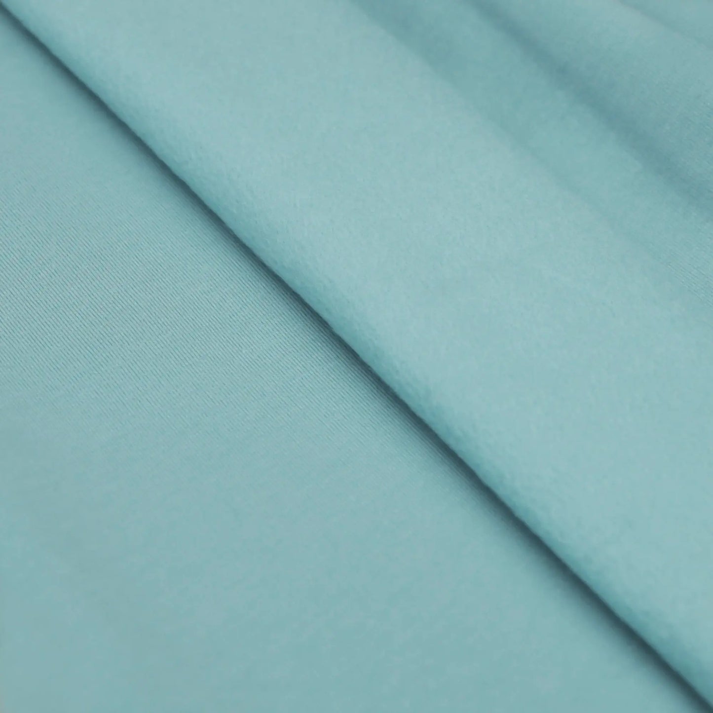 Sweatstoffe Uni angeraut - Wintersweat UNI rauchtürkis  Stoffe Kudellino