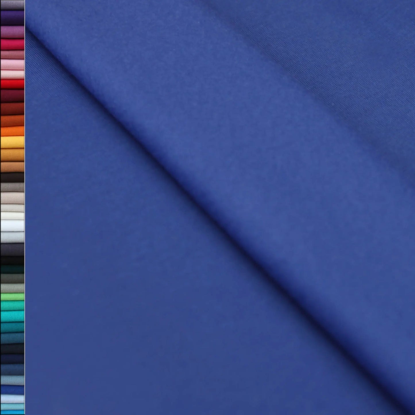 Sweatstoffe Uni angeraut - Wintersweat UNI royalblau Stoffe Kudellino