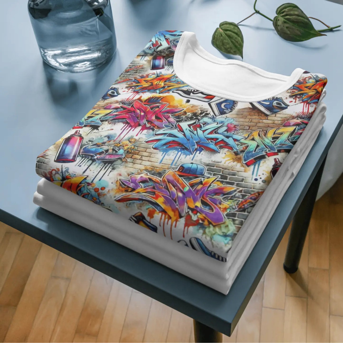 French Terry Stoff Graffiti Hip Hop leuchtende Farben