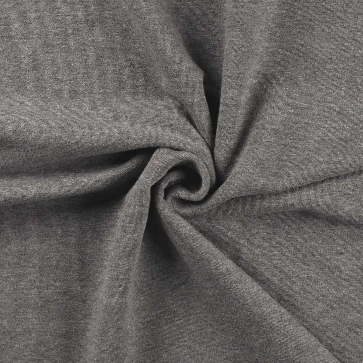 French Terry Uni unangeraut - Sommersweat UNI grau meliert Stoffe Kudellino