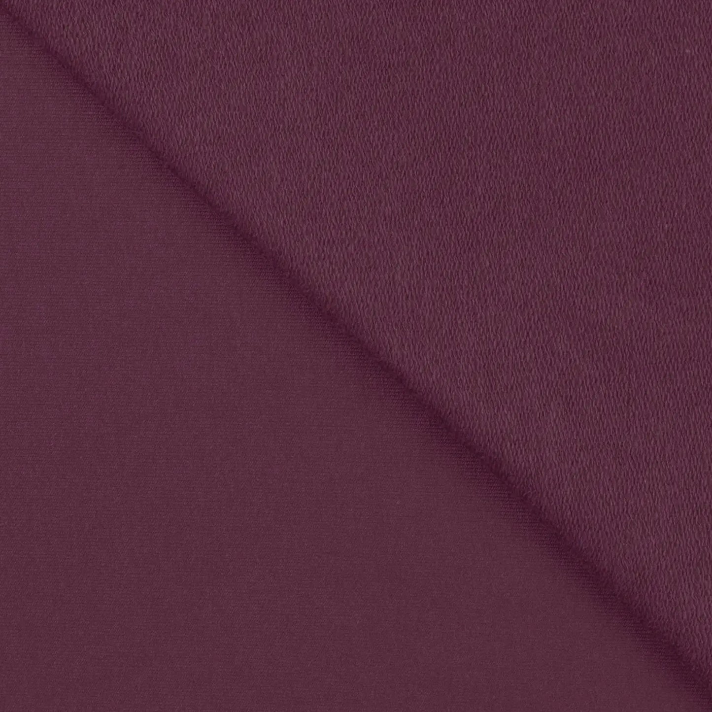 French Terry Uni unangeraut - Sommersweat UNI pflaume mauve Stoffe Kudellino