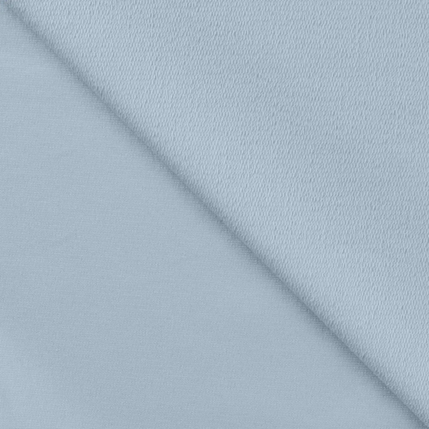 French Terry Uni unangeraut - Sommersweat UNI zartblau babyblau Stoffe Kudellino