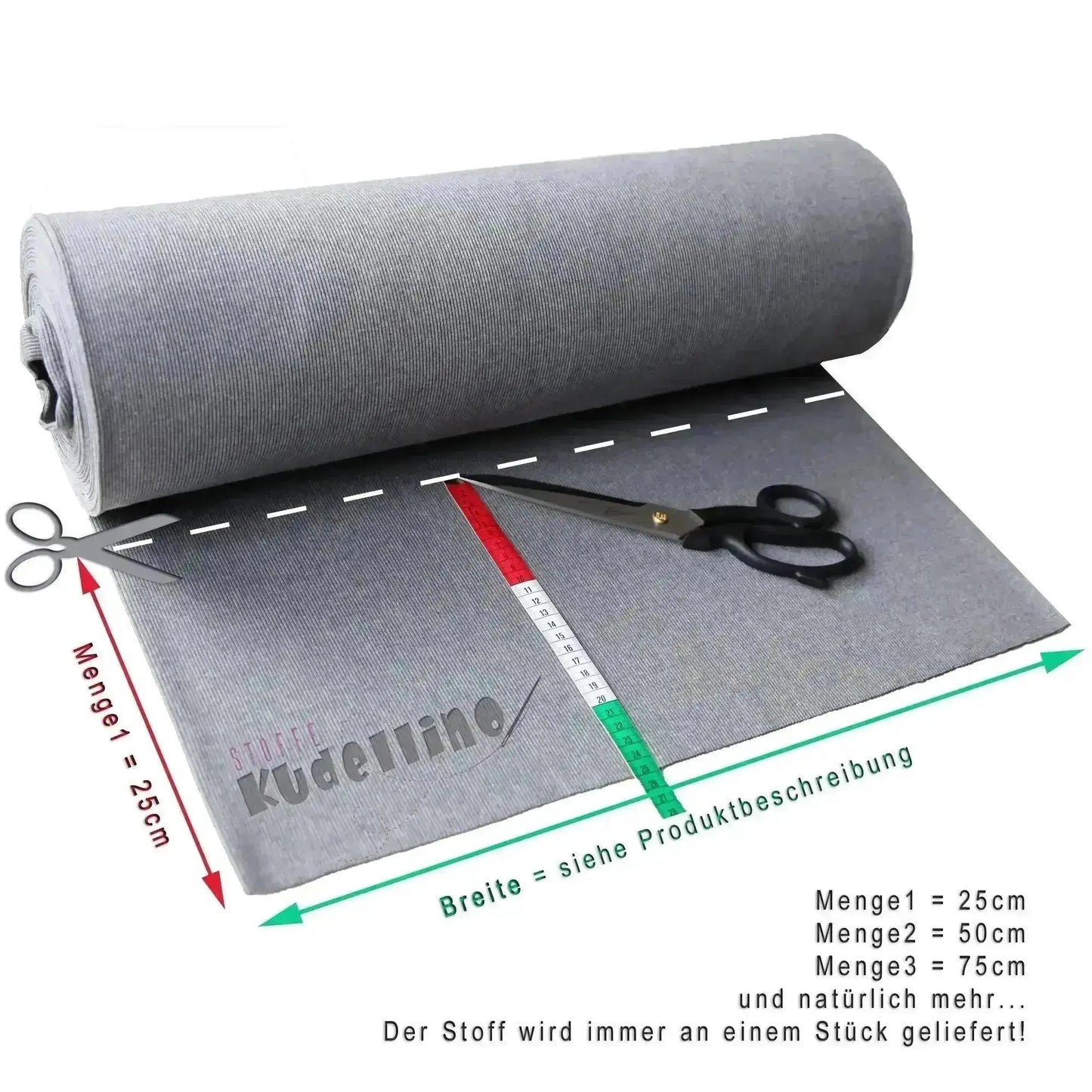 Baumwollstoff kariert / Popeline "0,5 cm weiß/lime grün Stoffe Kudellino