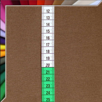 Bündchenstoff Glatt - Muster Hellbraun Stoffe Kudellino
