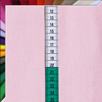Bündchenstoff Glatt - Muster Pastellrosa Stoffe Kudellino