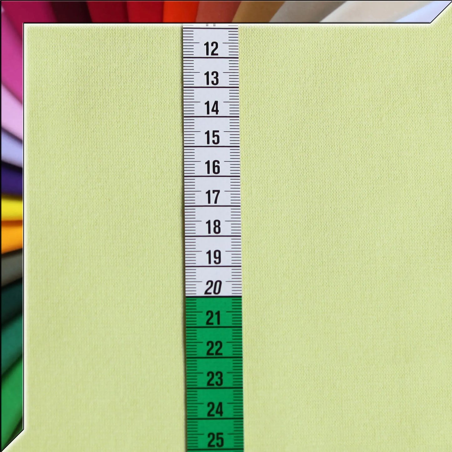 Bündchenstoff Glatt - Muster Pistaziengrün-Gelbgrün-Pastell Stoffe Kudellino