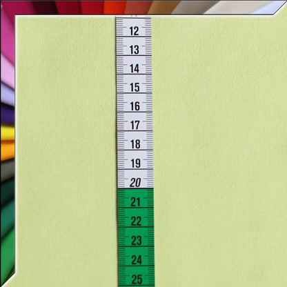 Bündchenstoff Glatt - Muster Pistaziengrün-Gelbgrün-Pastell Stoffe Kudellino