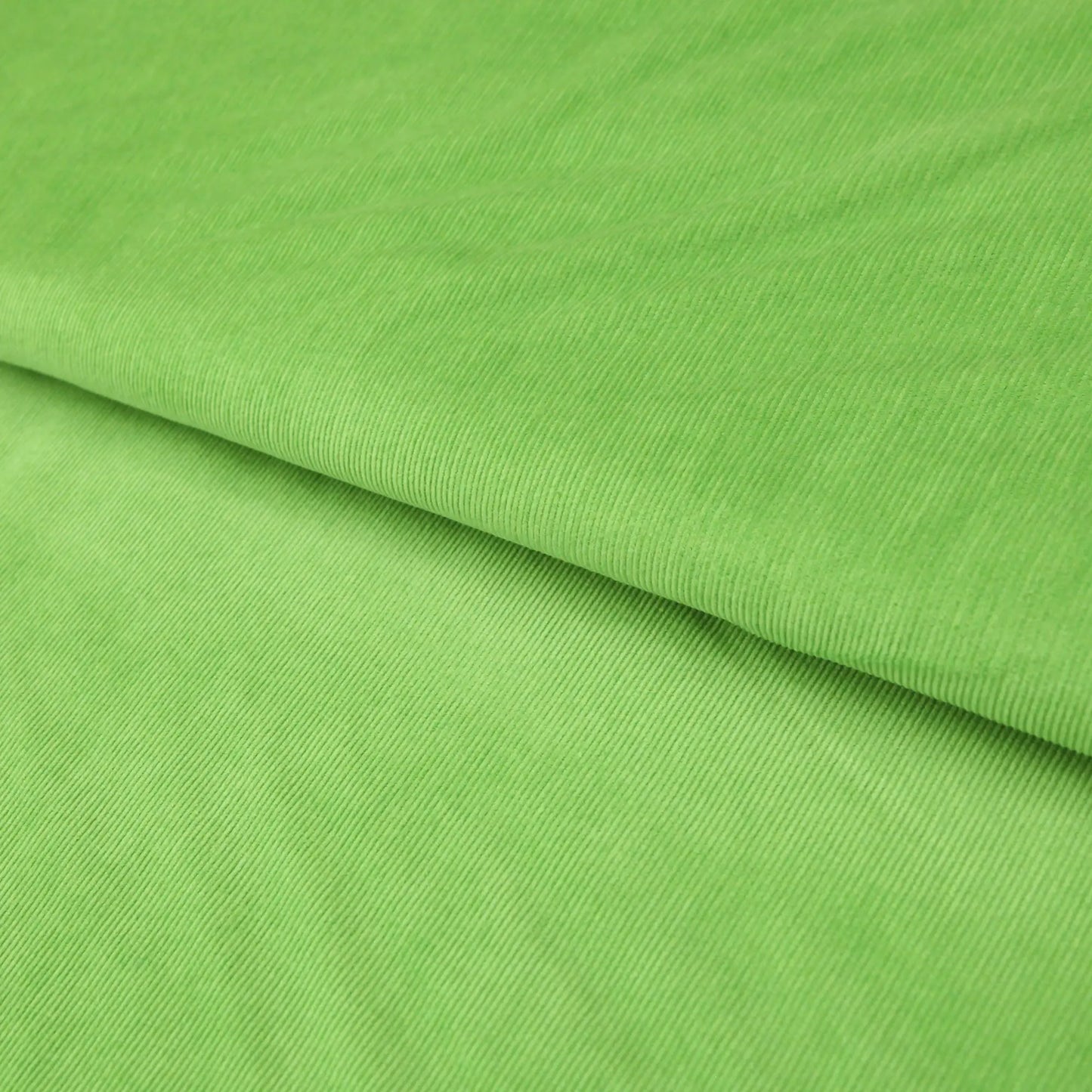 Baumwoll-Babycord Feincord uni einfarbiger Cordstoff Lime-Grün Stoffe Kudellino