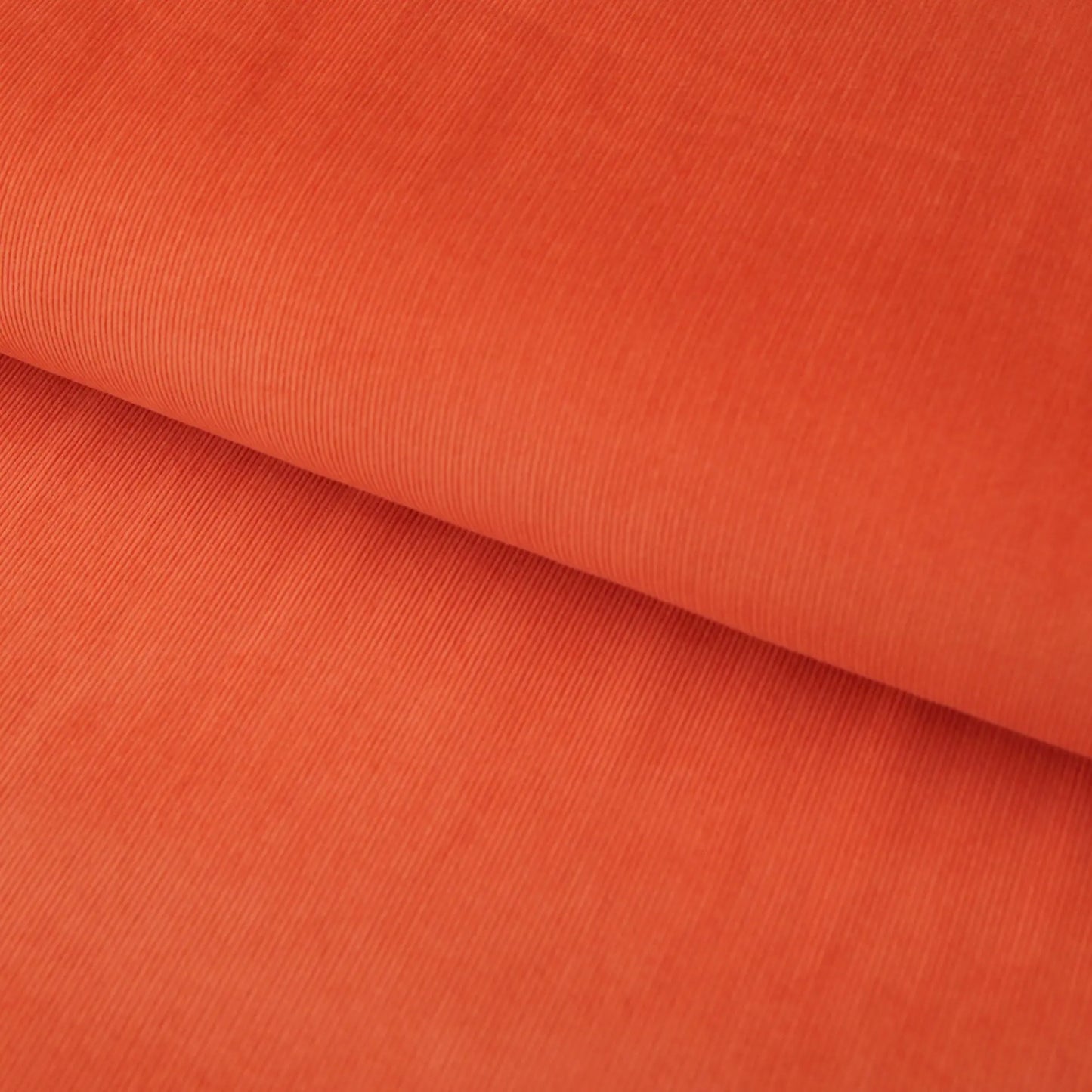 Baumwoll-Babycord Feincord uni einfarbiger Cordstoff Orange Stoffe Kudellino