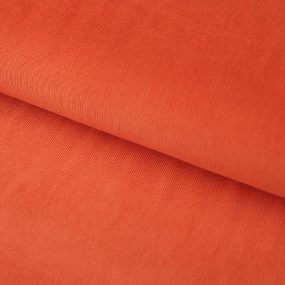 Baumwoll-Babycord Feincord uni einfarbiger Cordstoff Orange Stoffe Kudellino