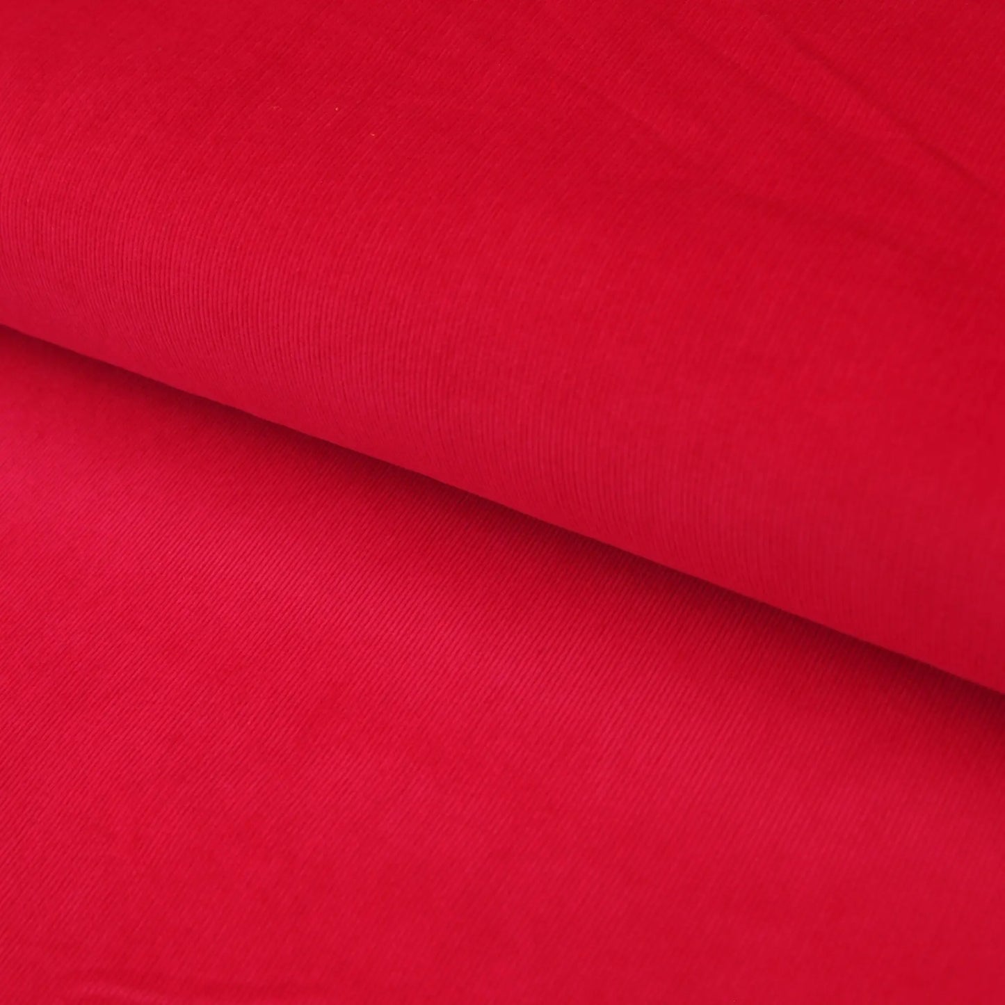 Baumwoll-Babycord Feincord uni einfarbiger Cordstoff Rot Stoffe Kudellino