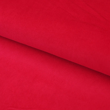 Baumwoll-Babycord Feincord uni einfarbiger Cordstoff Rot Stoffe Kudellino