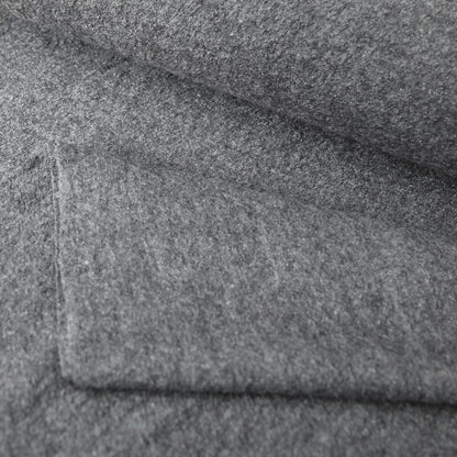 Wollmischgewebe - Walkstoff Viskose mit Wolle in der Farbe grau melangWollstoffeStoffe KudellinoStoffe Kudellino