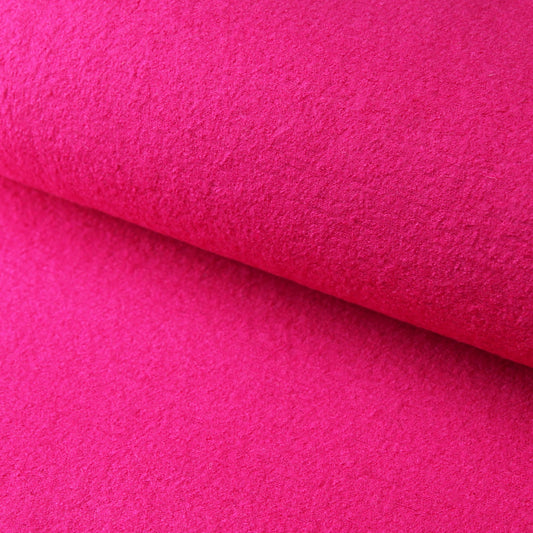 Wollmischgewebe - Walkstoff Viskose mit Wolle in der Farbe fuchsia - Stoffe Kudellino