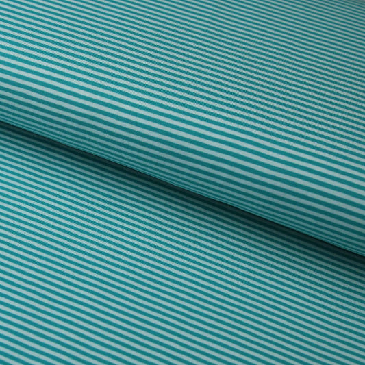 Baumwolljersey "Streifen 3mm" - Jersey Stoff mint aqua petrol - Stoffe Kudellino