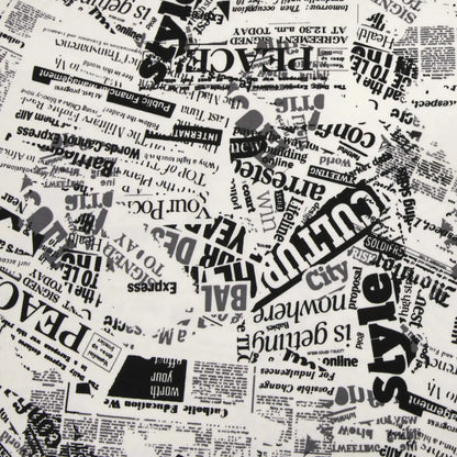 Baumwolljersey "Zeitschrift-Zeitung" - Jersey Stoff mit Newspaper Muster  Stoffe Kudellino