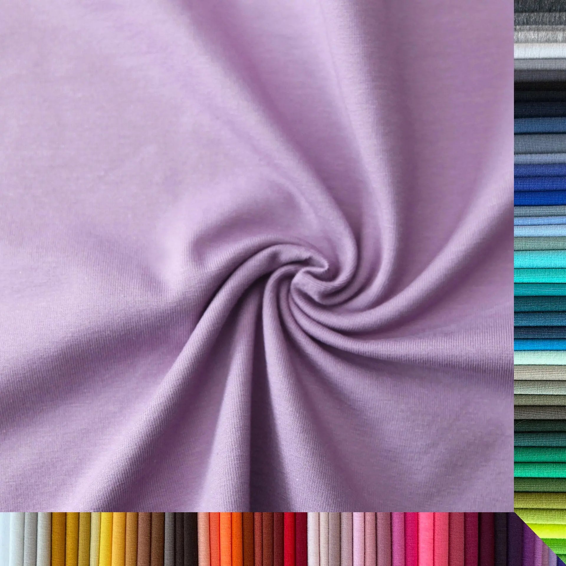 Jersey Stoff Uni in Flieder Weich und Vielseitig – Stoffe