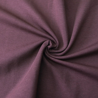 Jerseystoff UNI Aubergine  Stoffe Kudellino